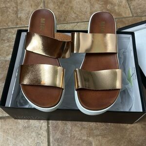 Mia rose gold strap sandals